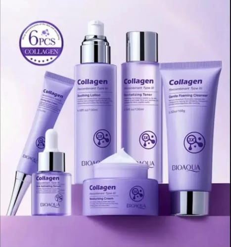 Kit De 6 Piezas Colageno Rejuvenecedor Skincare De Bioaqua