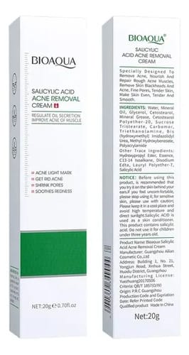 Crema Ácido Salicílico Bioaqua Control Acné Piel Grasa