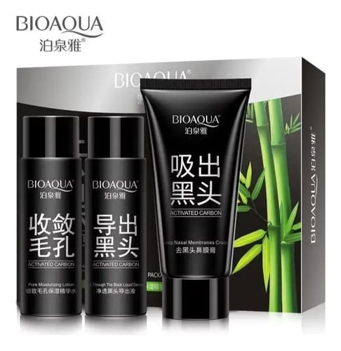 Set Facial Carbon Activado Bambu Bioaqua