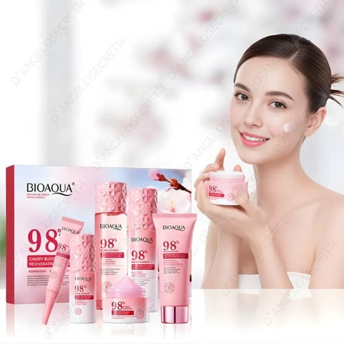 Kit Facial Revitalizante Flores De Cerezo 6pcs Bioaqua