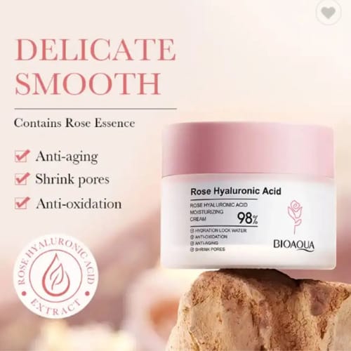 Crema Extracto De Rosas Y Acido Hialuronico Piel Sensible Momento De Aplicación Día/noche Tipo De Piel Todo Tipo De Piel
