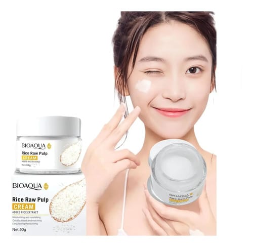 Crema Facial Nutritiva De Arroz 50g Bioaqua Día/noche Todo Tipo De Piel Día/noche
