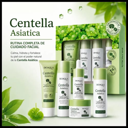Kit Bioaqua Centella Asiática Skincare Cuidado Facial 5pzs