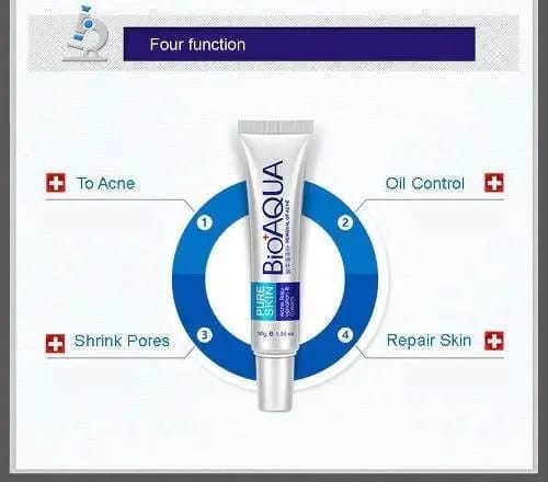 La Crema Secativa Para El Acné Bioaqua Elimina Las Cicatrices Del Acné Y Las Espinillas. Hora De Aplicación: Día/noche, Tipo De Piel Grasa