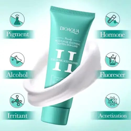 Gel Limpiador Espuma Facial Acido Hialuronico Hidrata Todo Tipo De Piel Día/noche