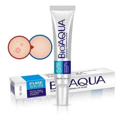 Crema Acne Cream Bioaqua Pure Skin Para Piel Grasa De 30g Grasa