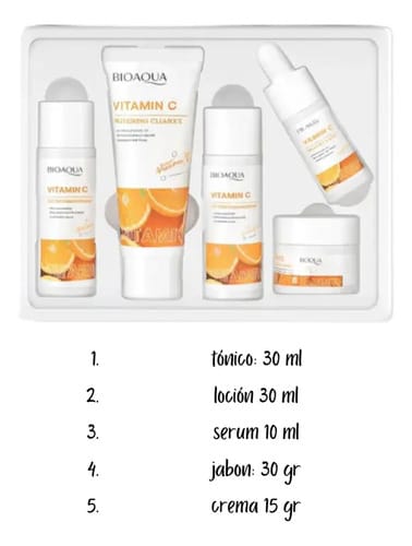 Kit Mini De Cuidado Facial Viajero Vitamina C Bioaqua