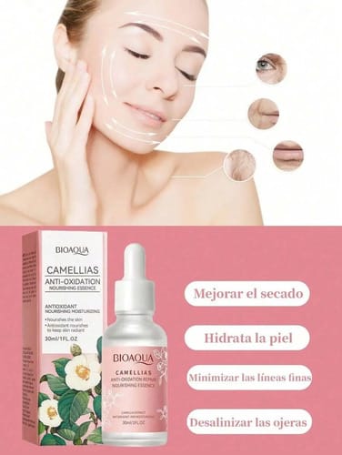 Sérum Antioxidante Bioaqua Camellia 30ml Antiarrugas Antiedad Todo Tipo De Piel Día/noche