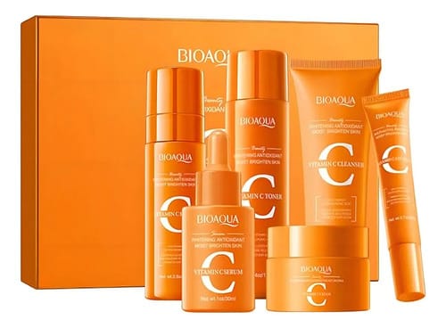 Kit Facial 6 Piezas Vitamina C Acido Con Hialuronico Bioaqua
