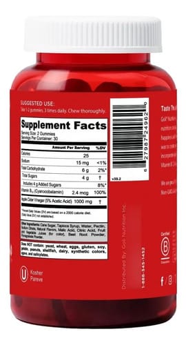 Gomitas Goli Vinagre Manzana Sidra De Manzana