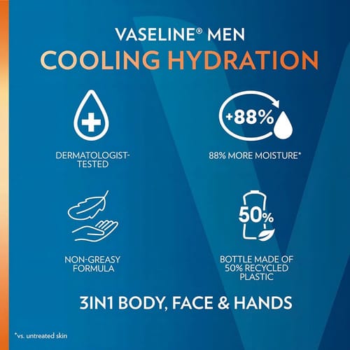 Vaseline Men Crema Corporal Cooling Hydration De 600ml Fresca