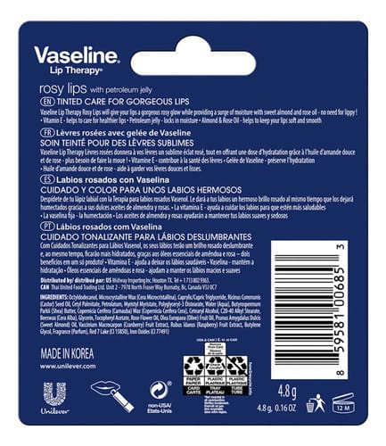 Vaseline Bálsamo Para Labios Lip Therapy Stick Rosy Lips